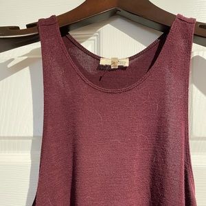 Wilfred Free peplum burgundy tank.